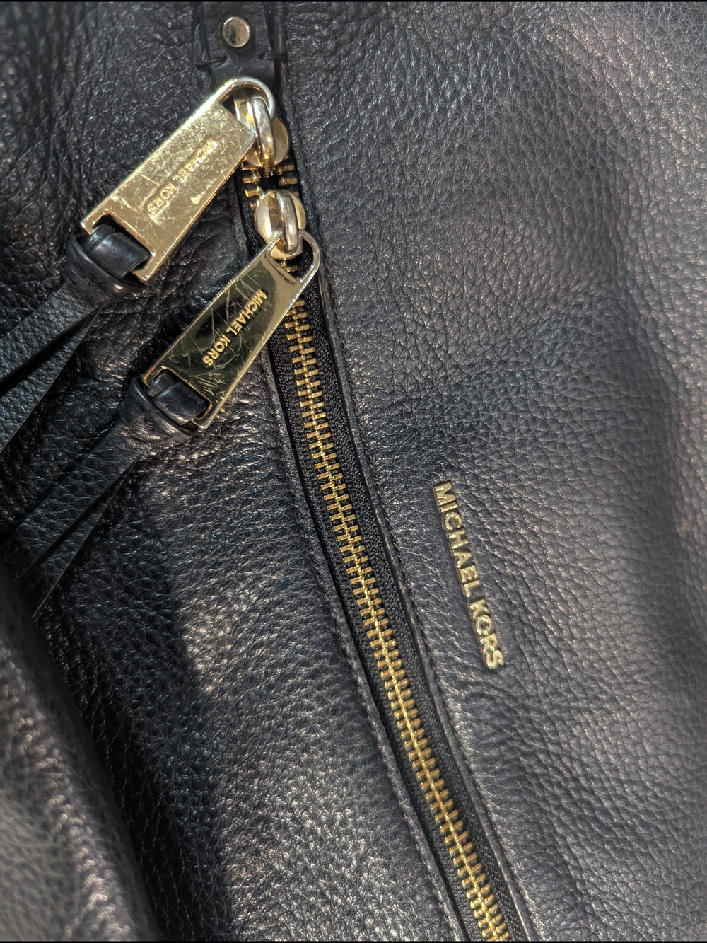 Michael Kors Black Leather Backpack - Picture 3 of 5